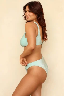 Bleached Aqua Bralette Cheeky Set