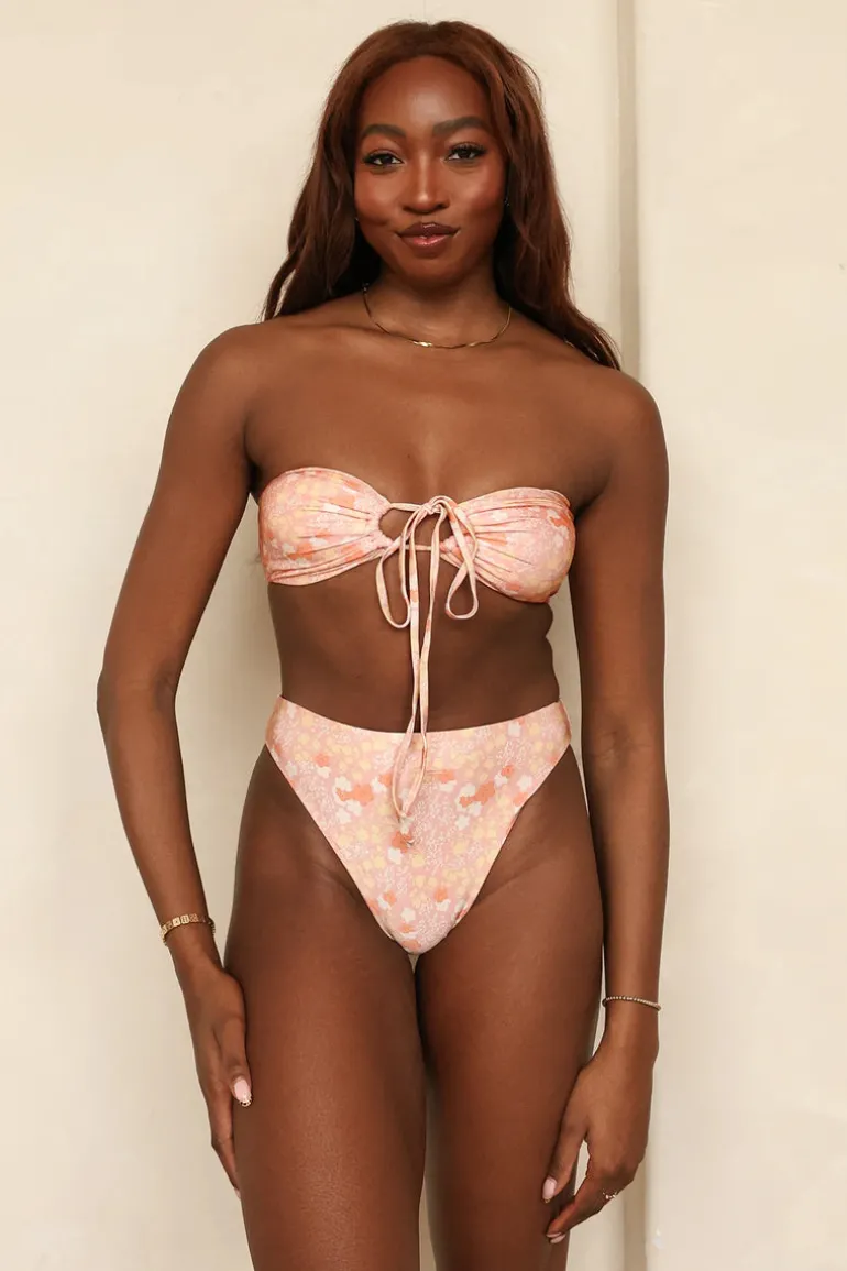 Coral Garden Amalfi Bandeau Cheeky Set