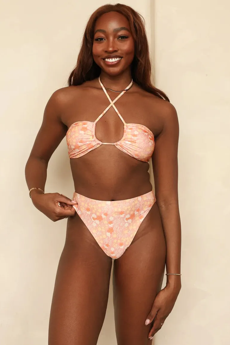 Coral Garden Amalfi Bandeau Cheeky Set