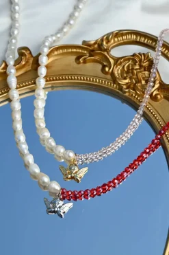 Dreamsbaby Jewels x Dippin Daisys Silver Cherub Necklace