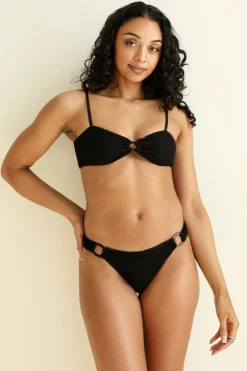 Lace Black Bandeau Cheeky Set