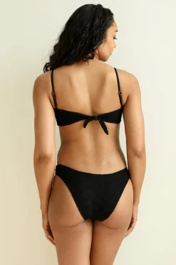 Lace Black Bandeau Cheeky Set