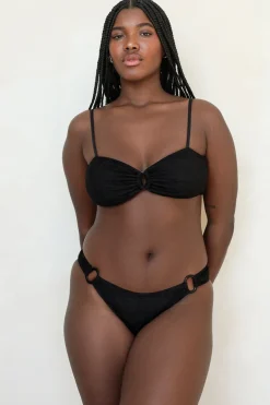 Lace Black Bandeau Cheeky Set