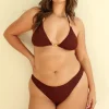 Mocha Crinkle Triangle Cheeky Set