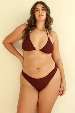 Mocha Crinkle Triangle Cheeky Set