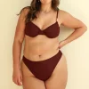 Mocha Crinkle Underwire Cheeky Set