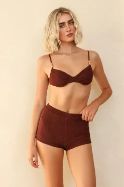 Mocha Crinkle Underwire Full Set