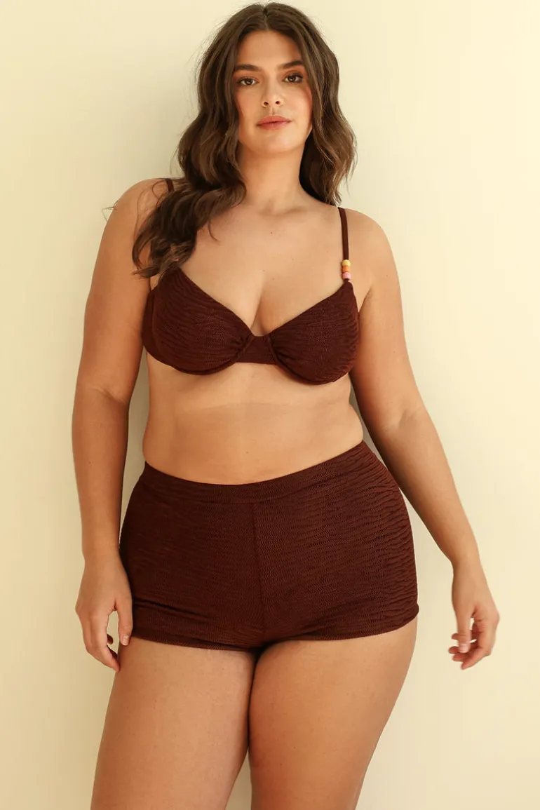 Mocha Crinkle Underwire Full Set