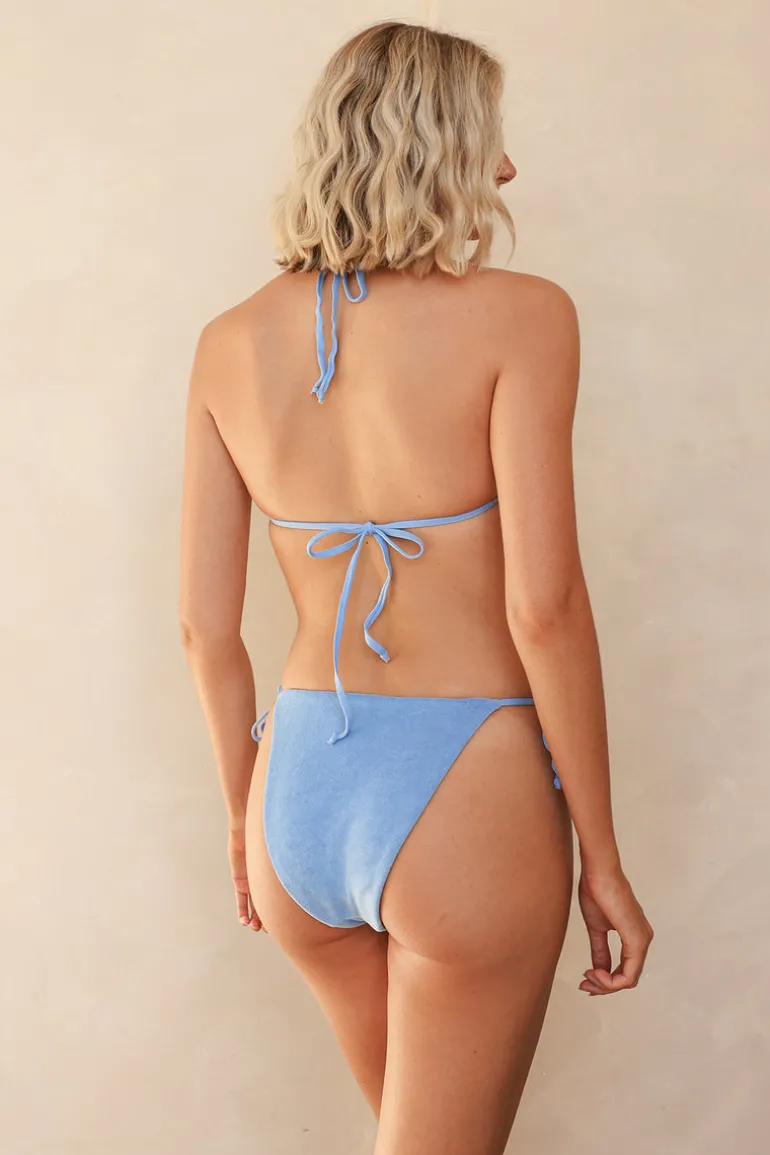 Palm Tie Back Triangle Bikini Top