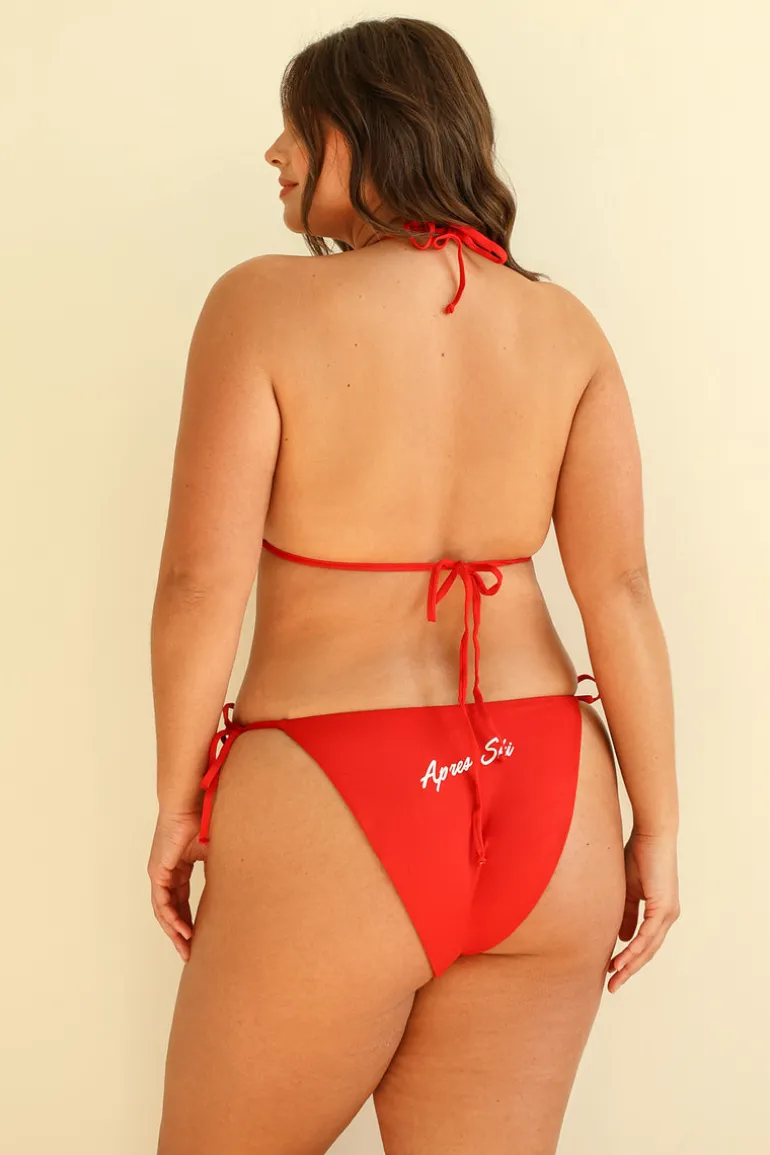 Palm Tie Back Triangle Bikini Top