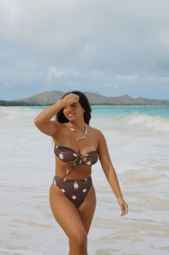 Seashore High Waist Cheeky Bikini Bottom