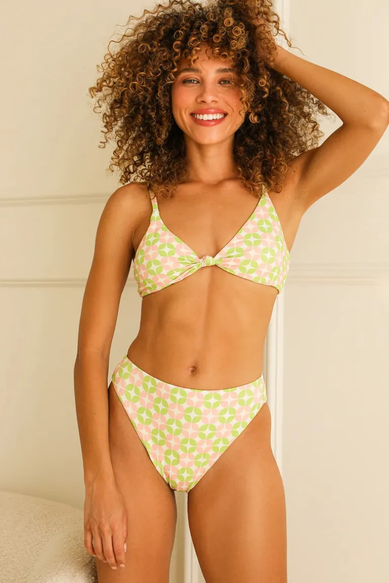 Seashore High Waist Cheeky Bikini Bottom