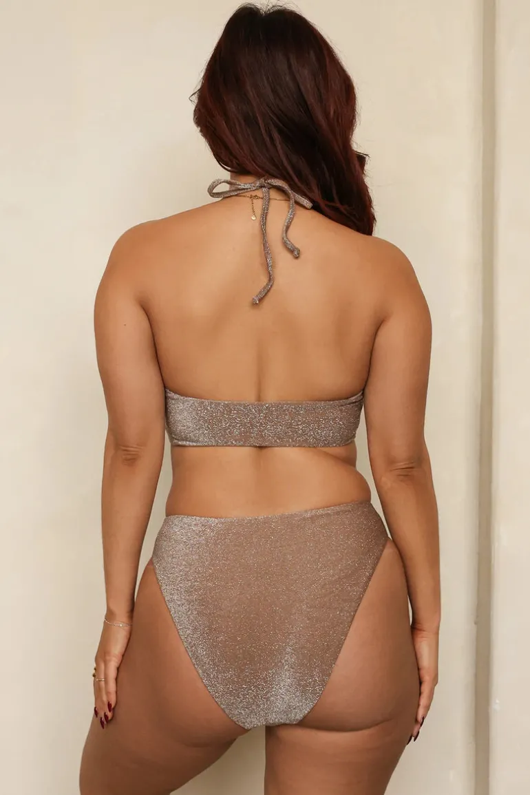 Seashore High Waist Cheeky Bikini Bottom