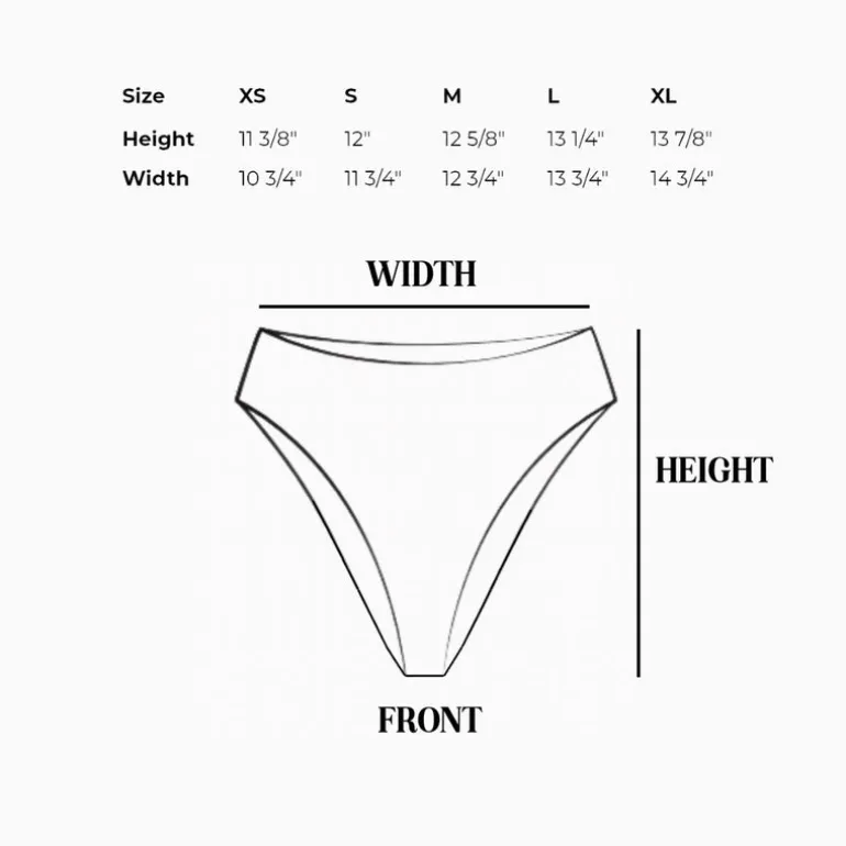 Seashore High Waist Cheeky Bikini Bottom