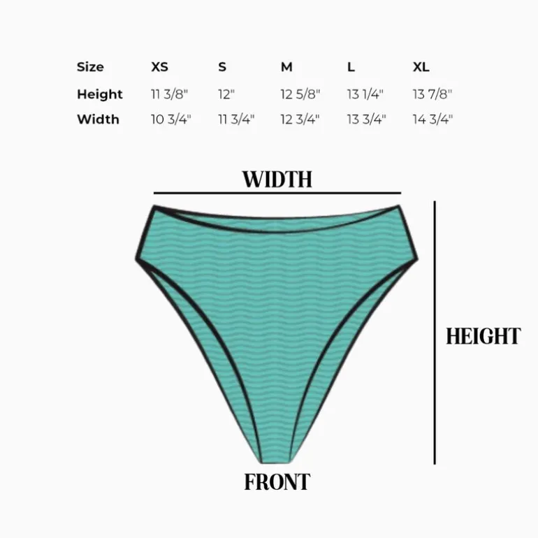 Seashore High Waist Cheeky Bikini Bottom