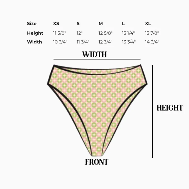 Seashore High Waist Cheeky Bikini Bottom