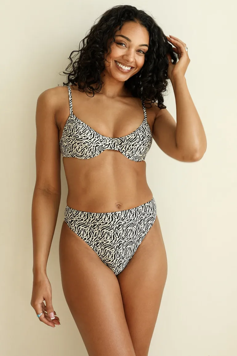 Seashore High Waist Cheeky Bikini Bottom