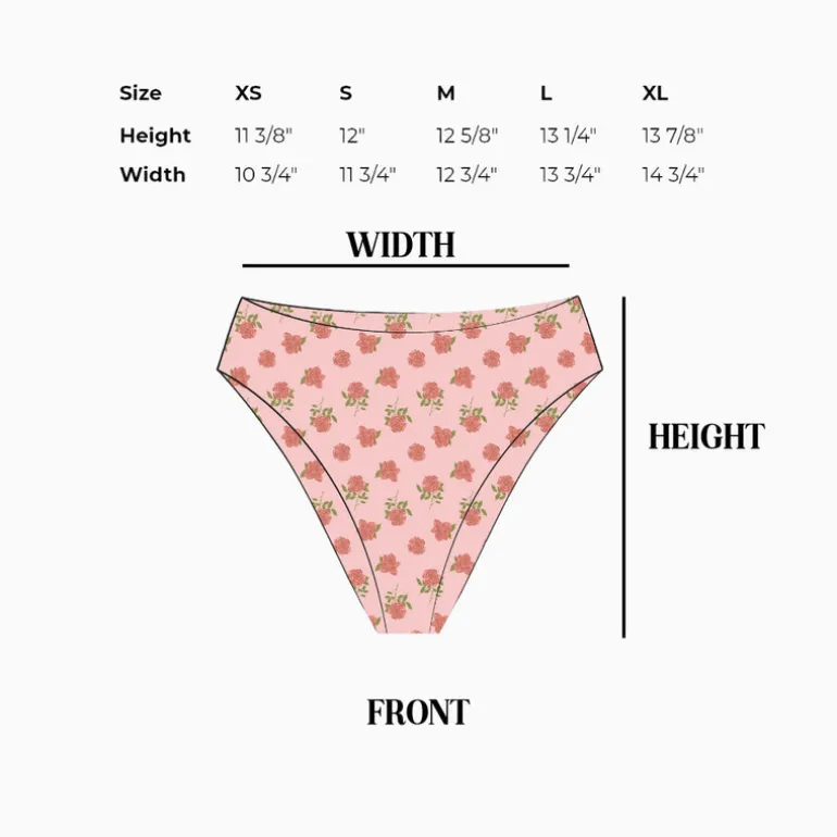 Seashore High Waist Cheeky Bikini Bottom