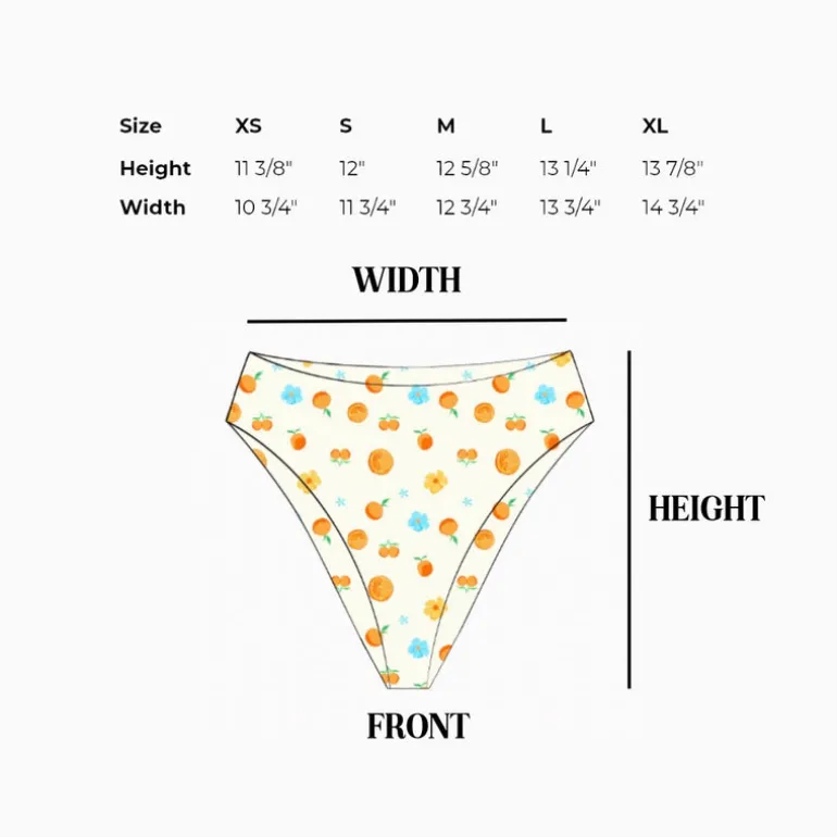Seashore High Waist Cheeky Bikini Bottom