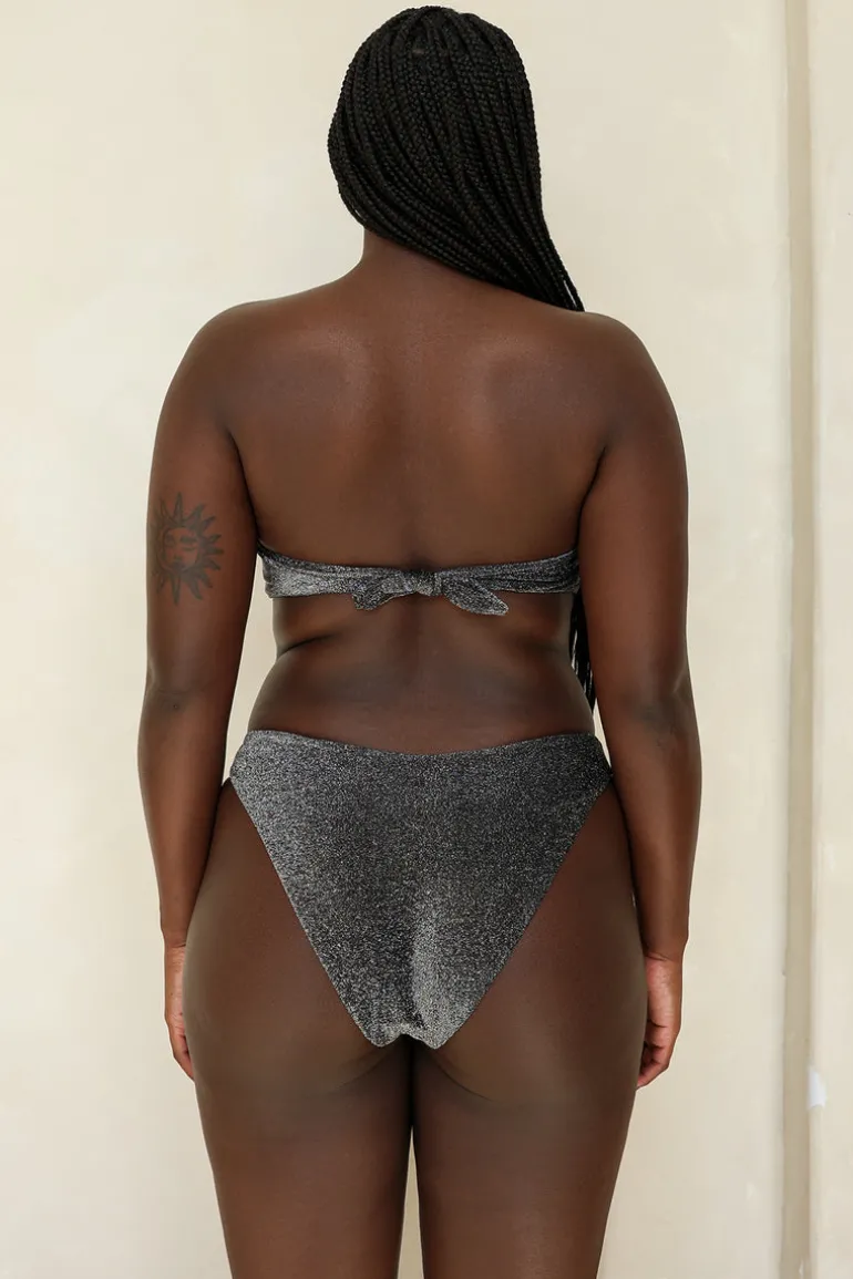 Sparkle Black Bandeau Cheeky Set
