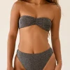 Sparkle Black Bandeau Seashore Cheeky Set