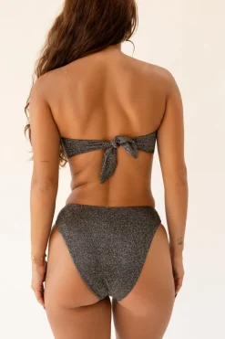 Sparkle Black Bandeau Seashore Cheeky Set