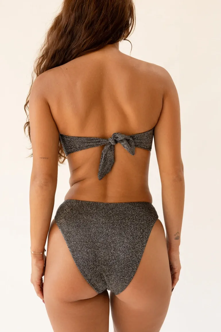 Sparkle Black Bandeau Seashore Cheeky Set