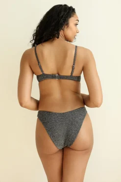 Sparkle Black Underwire Seashore Cheeky Set