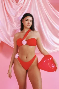 Strawberry Bandeau Super Cheeky Set