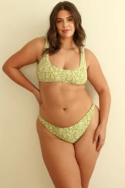 Twin Fin Matcha Bralette Thong Set