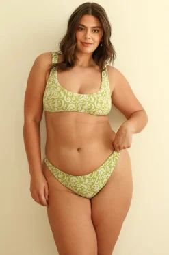 Twin Fin Matcha Bralette Thong Set