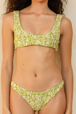 Twin Fin Matcha Bralette Thong Set