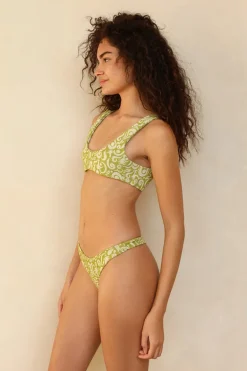 Twin Fin Matcha Bralette Thong Set